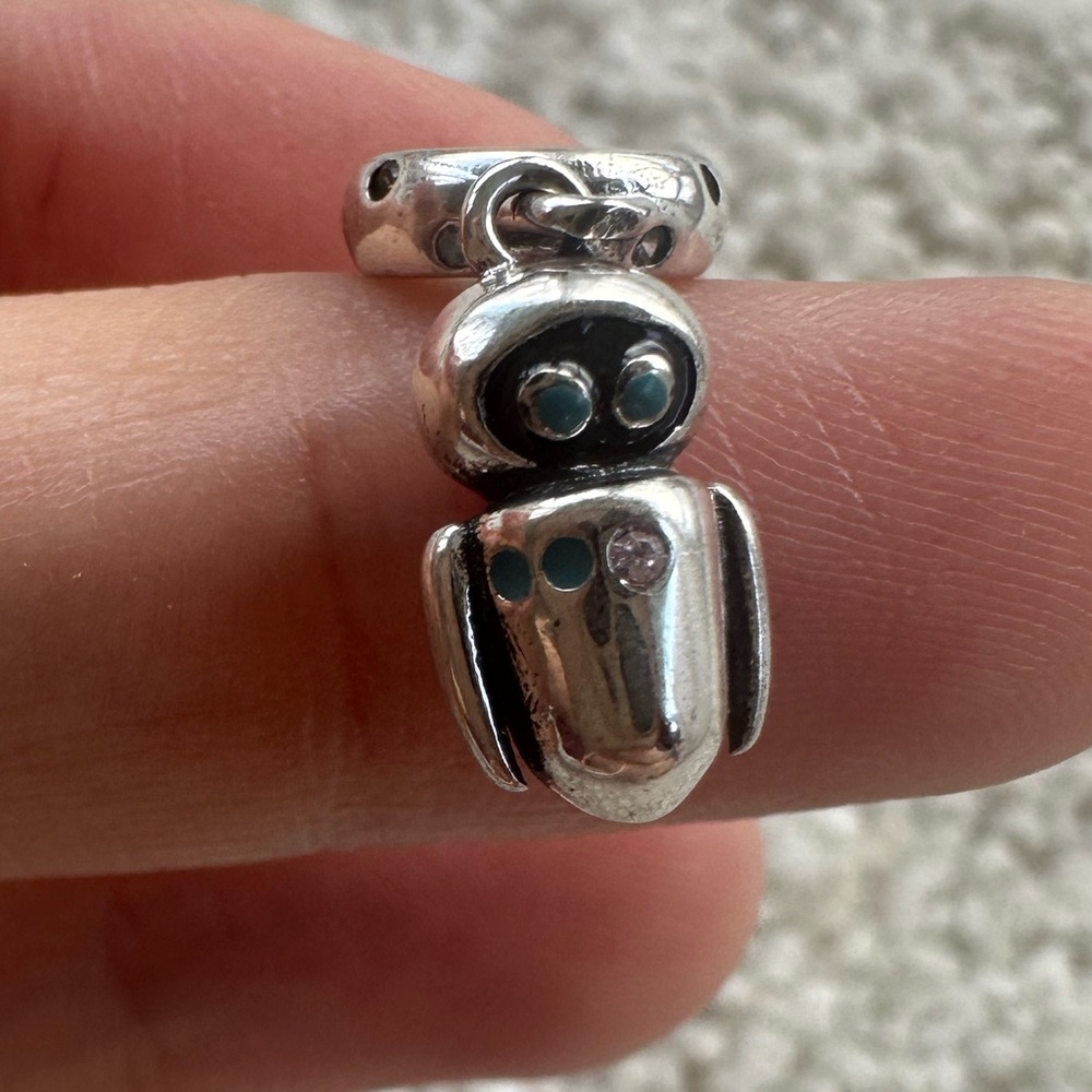 NWOT Wall-E Eve Silver Dangle Charm - Picture 7 of 12